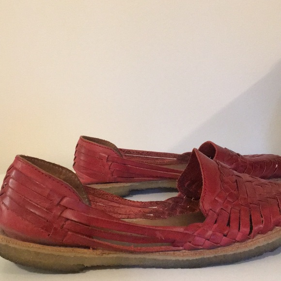 Red leather slides - Picture 5 of 6